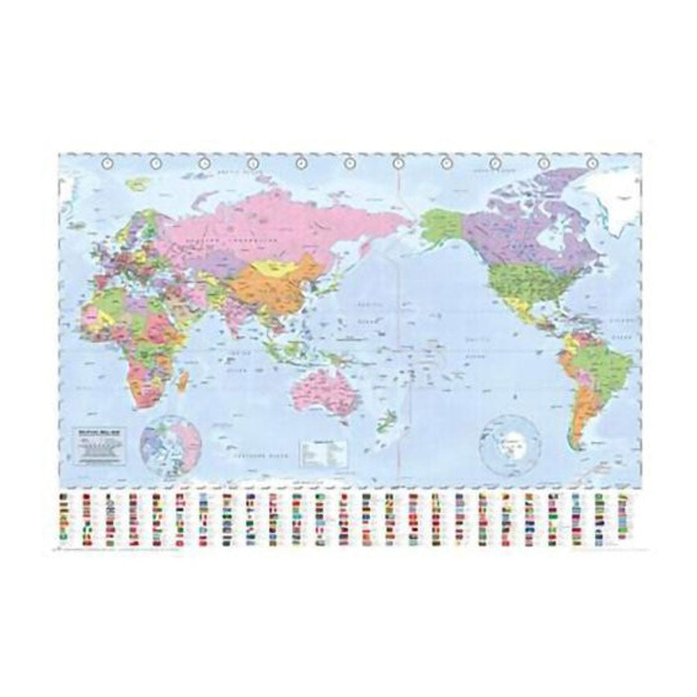 World Map With Flags 2020 Poster