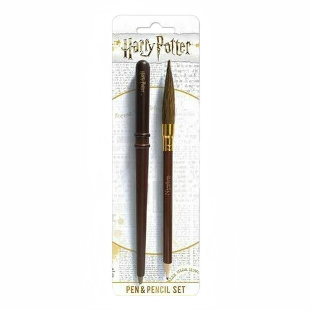 Harry Potter Wand Pencil and Pen Stationery Set