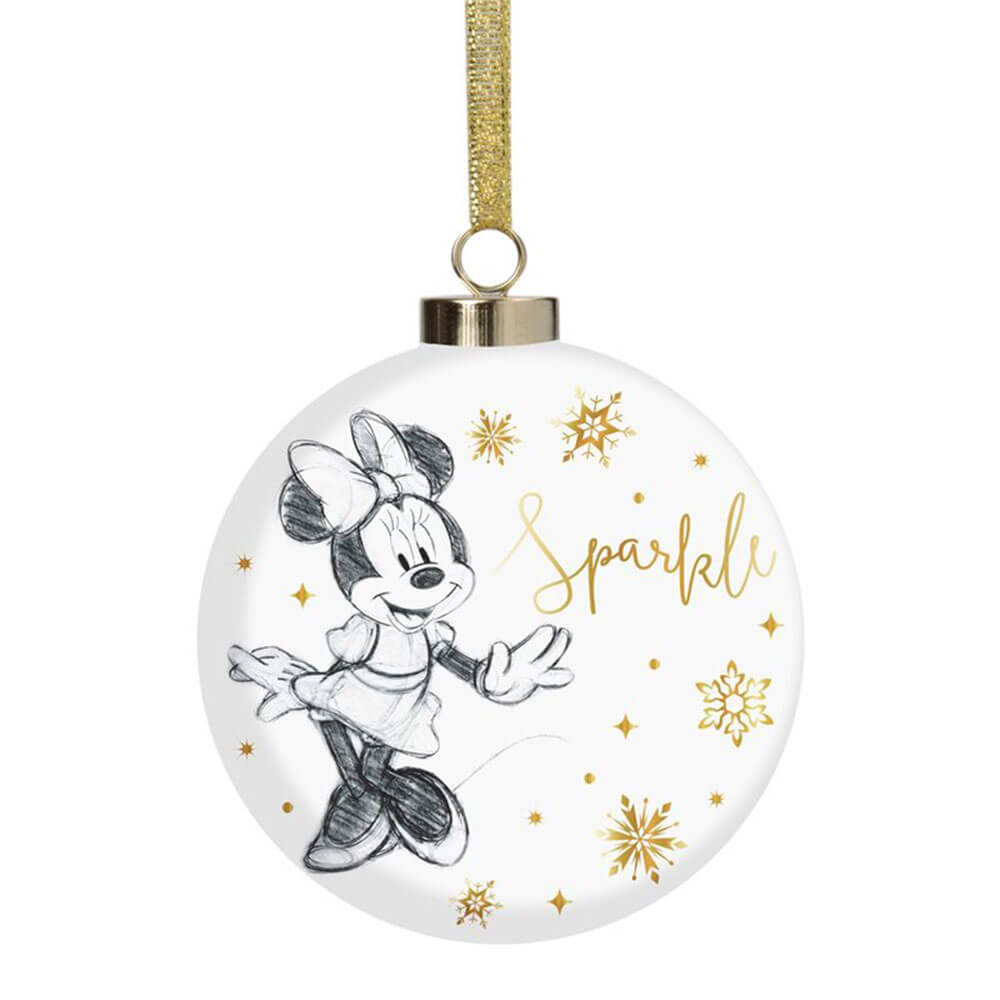 Disney Minnie Mouse Sparkle Collectible Xmas Bauble