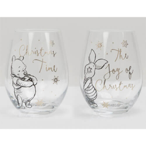 Disney Pooh & Piglet Collectible Set of 2 Glasses
