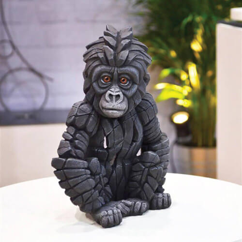 Edge Sculpture Baby Gorilla Figure