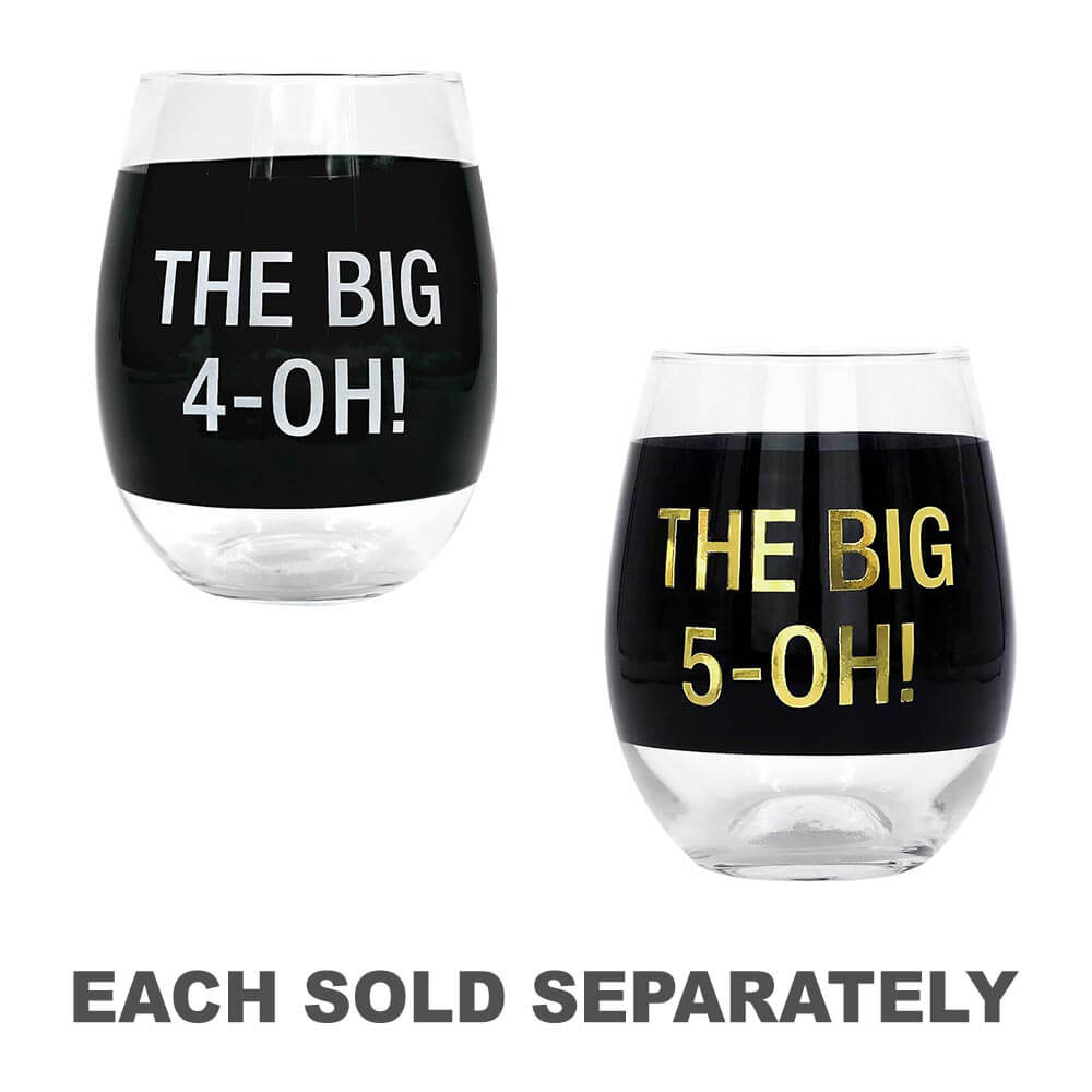 Say What Wine Glass (Black)