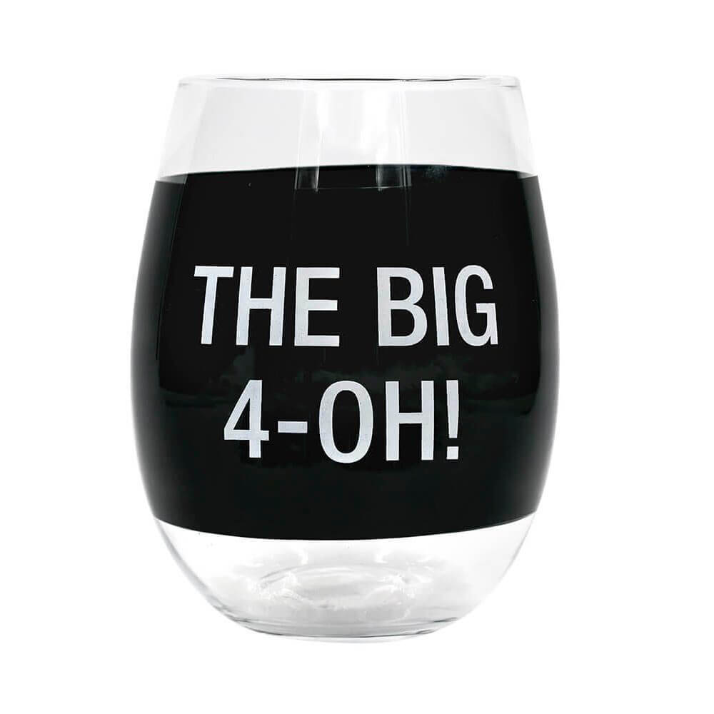 Say What Wine Glass (Black)