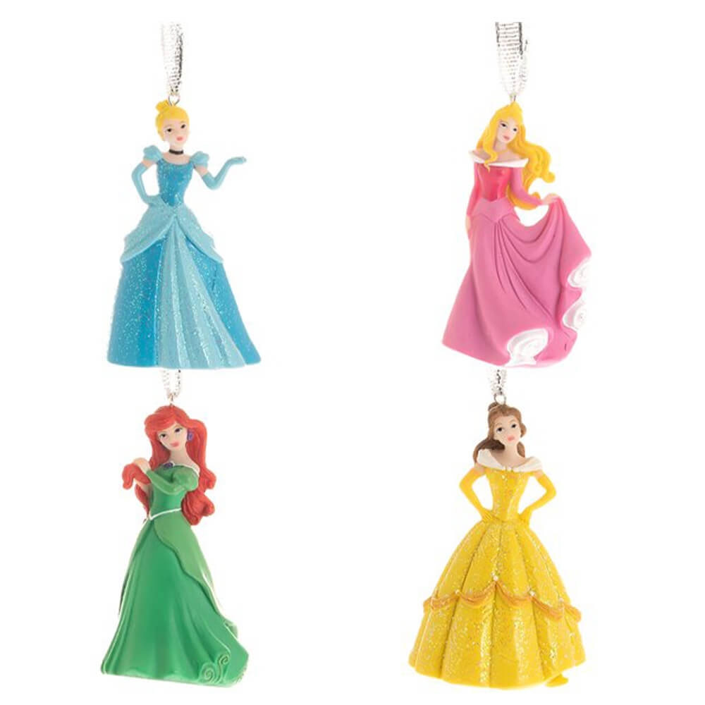 Disney Christmas Princesses Hanging Ornaments (Set of 4)