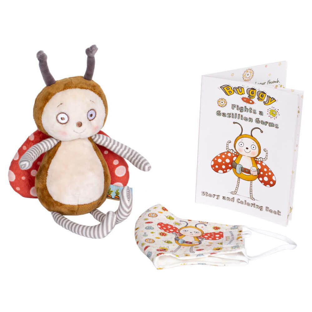 Bunnies By The Bay Buggy Plush & Book and Face Mask Gift Set