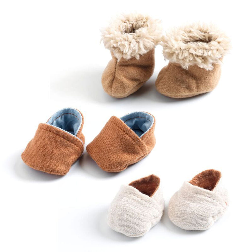 Djeco Doll's Slippers (Set of 3)