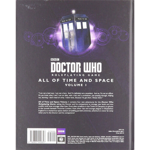Doctor Who Roleplaying Game All of Time and Space