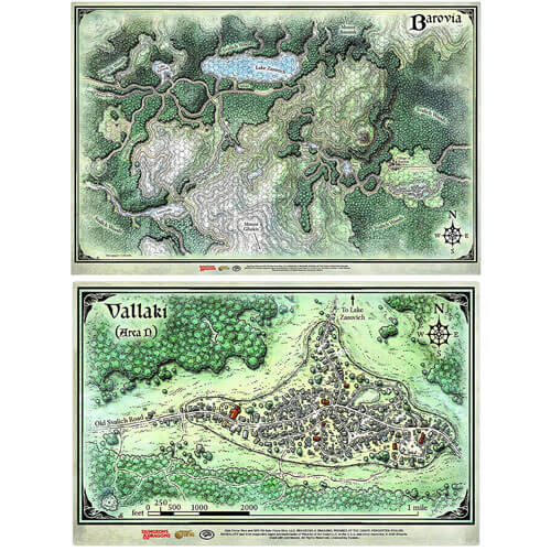 D&D Curse of Strahd Barovia Vinyl Battle Mats & Maps Set