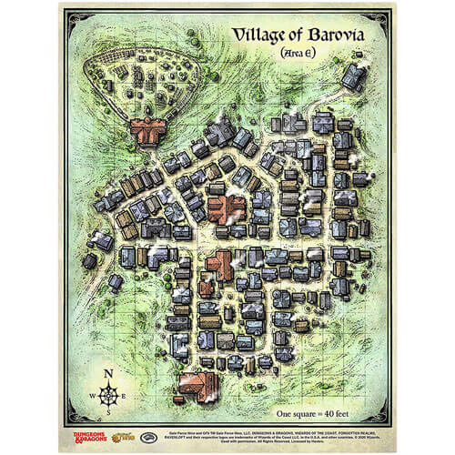 D&D Curse of Strahd Barovia Vinyl Battle Mats & Maps Set