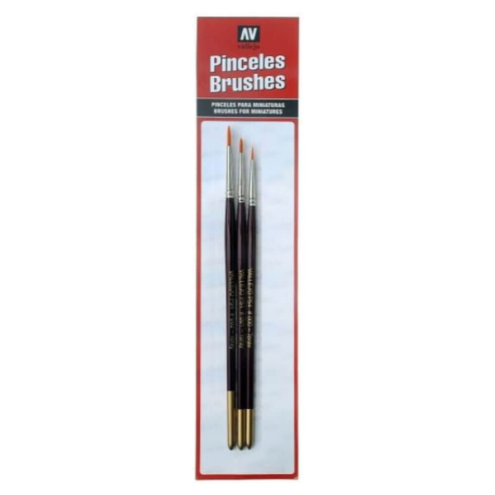 Vallejo Brushes Detail Brush Set (Sizes 4/0, 3/0 and 2/0)