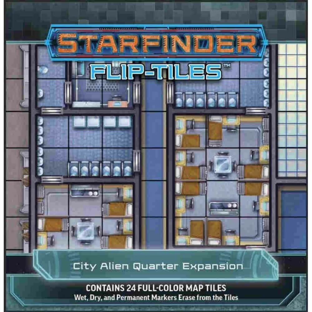 Starfinder RPG Flip Tiles City Alien Quarter Expansion