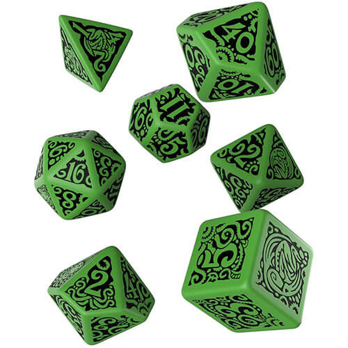 Q Workshop Call of Cthulhu Outer Gods Cthulhu Dice Set of 7