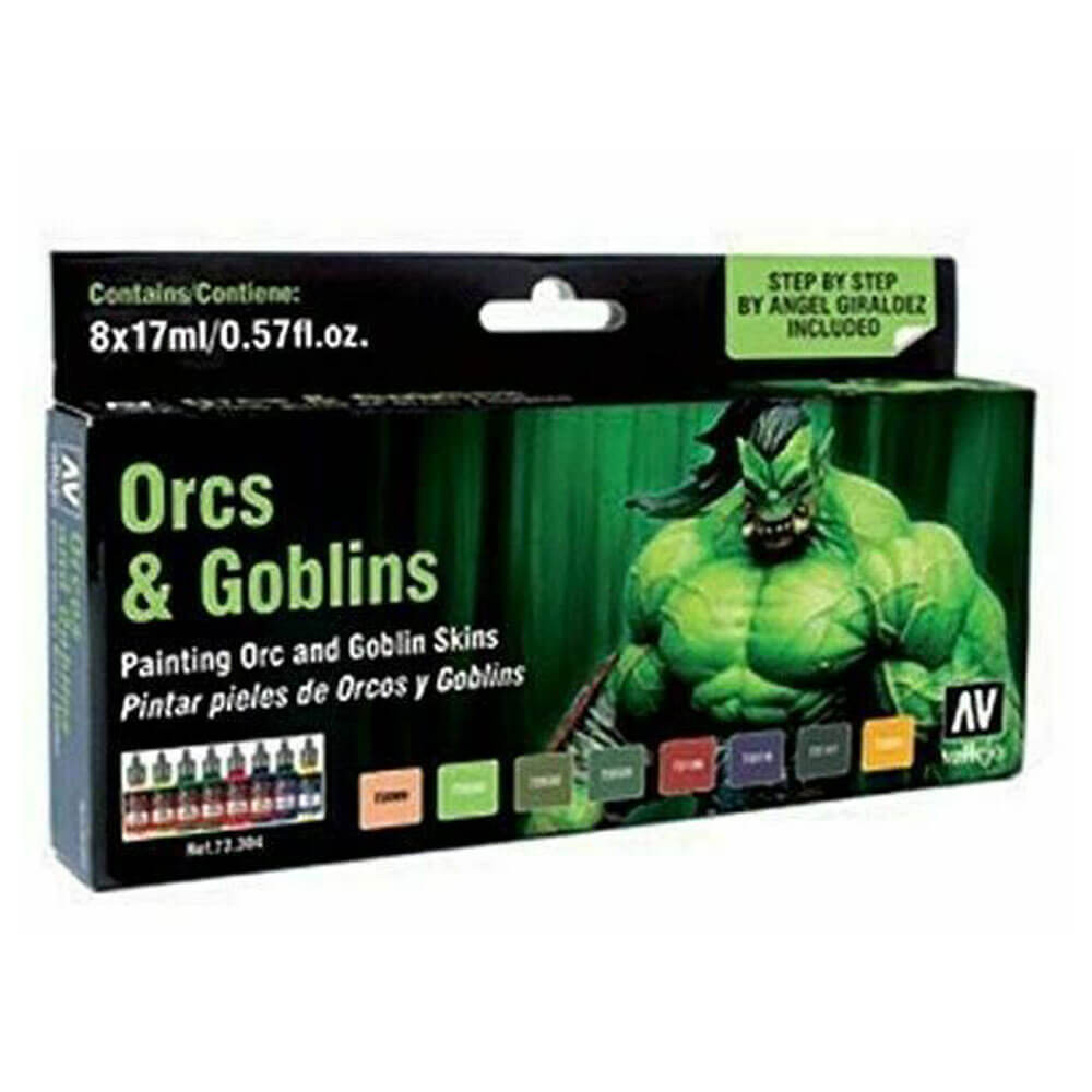 Vallejo Game Colour Orcs & Goblins 8 Colour Set Green Pack