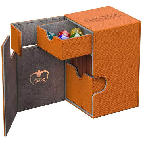UG Flip n Tray Orange Deck Case 80+ Standard Size XenoSkin