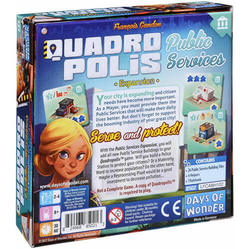 Quadropolis Public Services Board Game