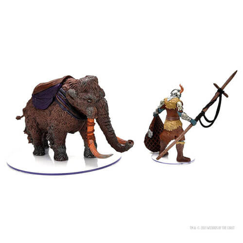 D&D Icons of the Realms Minis Frost Giant and Mammoth Set
