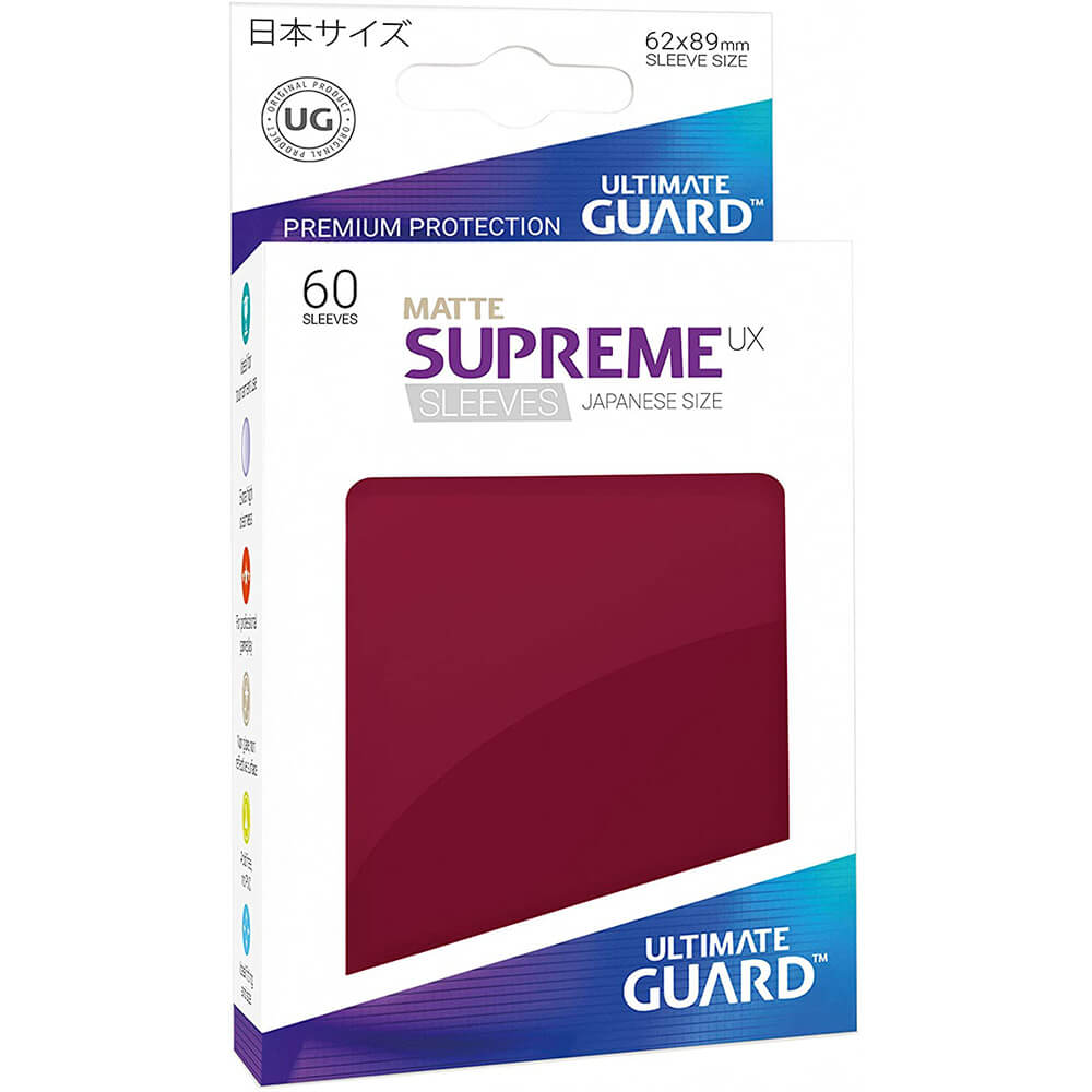 Ultimate Guard Supreme Matte Sleeves Japanese Size Burgundy