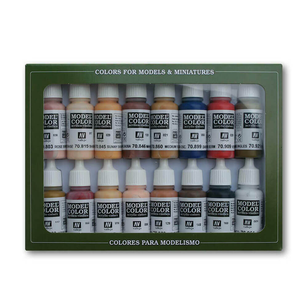 Model Colour Paint Set of 16 Colour