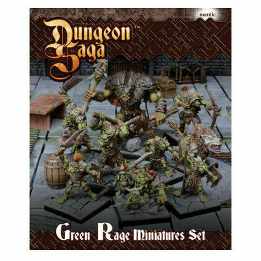 Dungeon Saga Green Rage Miniatures Set