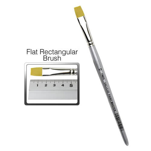 Vallejo Paints Toray Flat Rectangular Brush No. 12