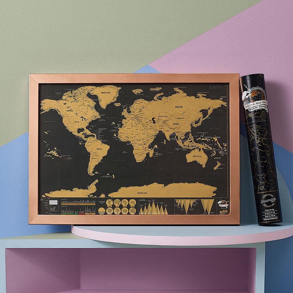 World Map Scratchie Deluxe Travel Edition
