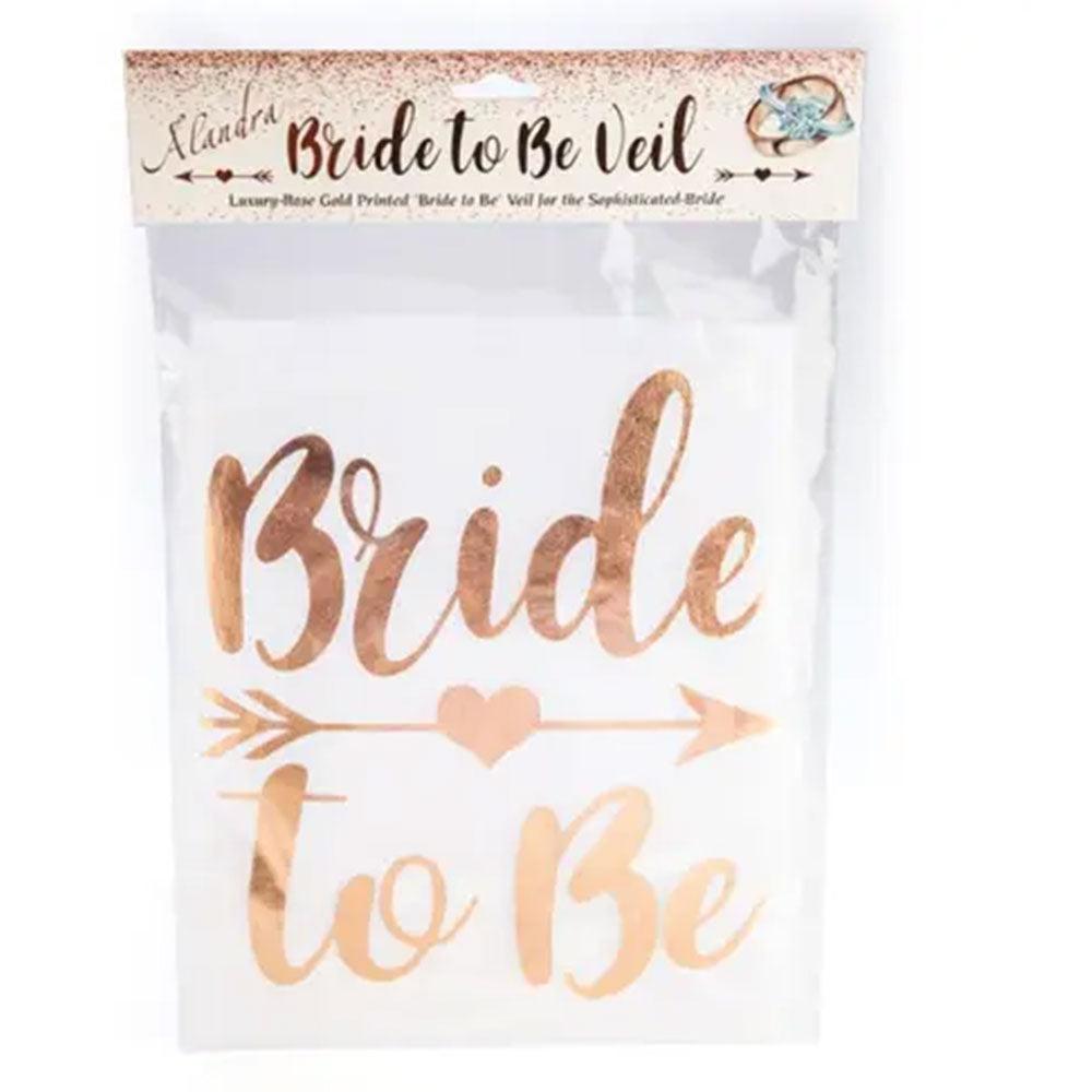 Rose Gold Bride To Be Veil