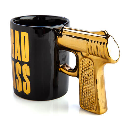 Bad Ass 3D Gun Handle Mug