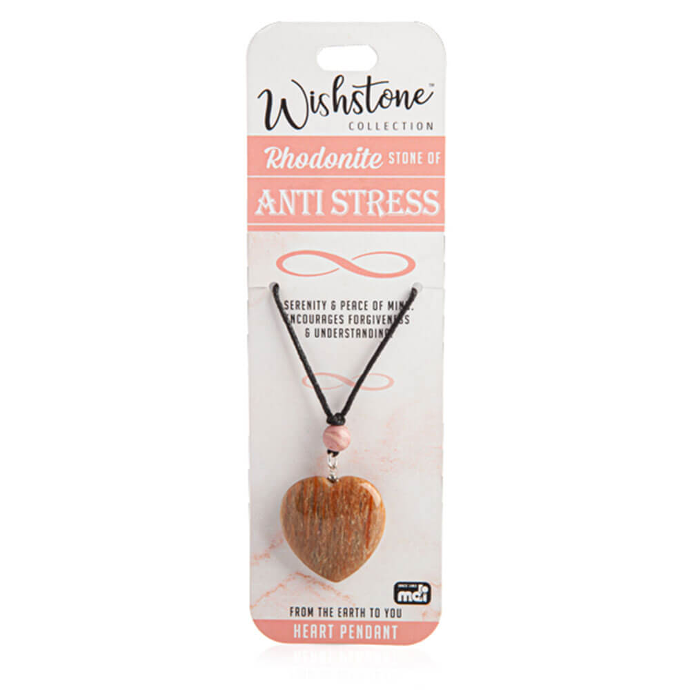 Wishstone Collection Rhodonite Heart Pendant
