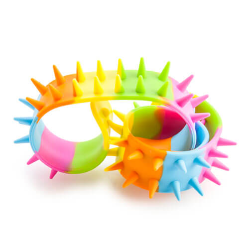 Rainbow Spiky Snap Bracelet