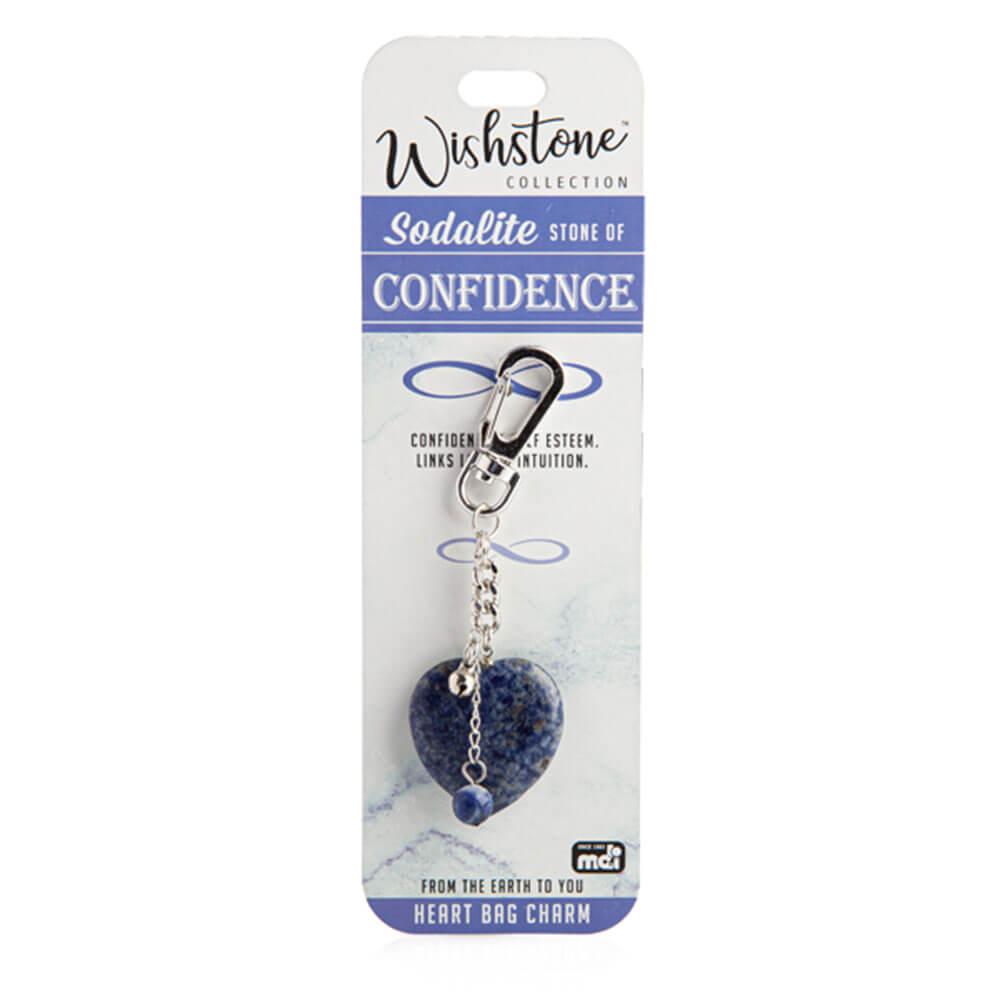 Wishstone Collection Sodalite Heart Bag Charm