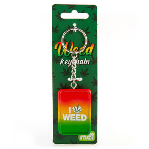 I Love Weed Keychain