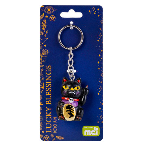 Rude Lucky Cat Keychain