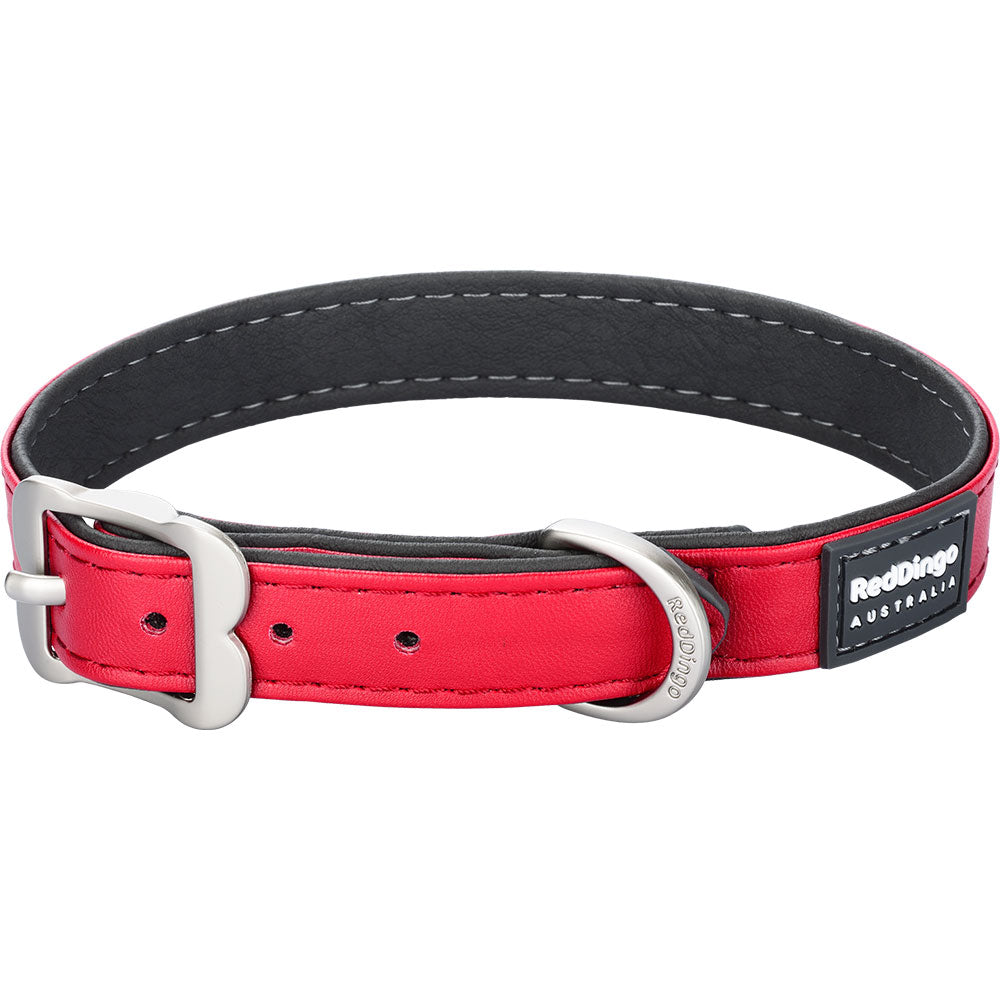 Elegant Vegan Leather Collar (Red)