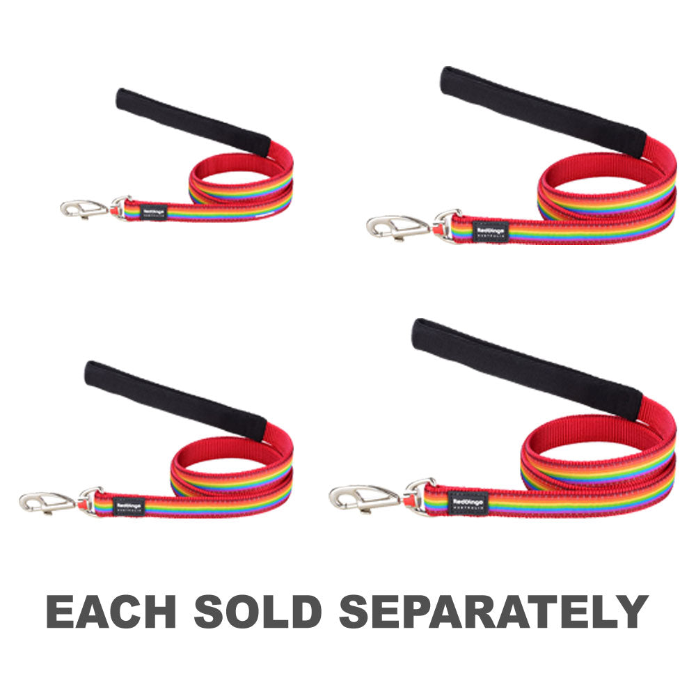 Rainbow Dog Lead (Red)