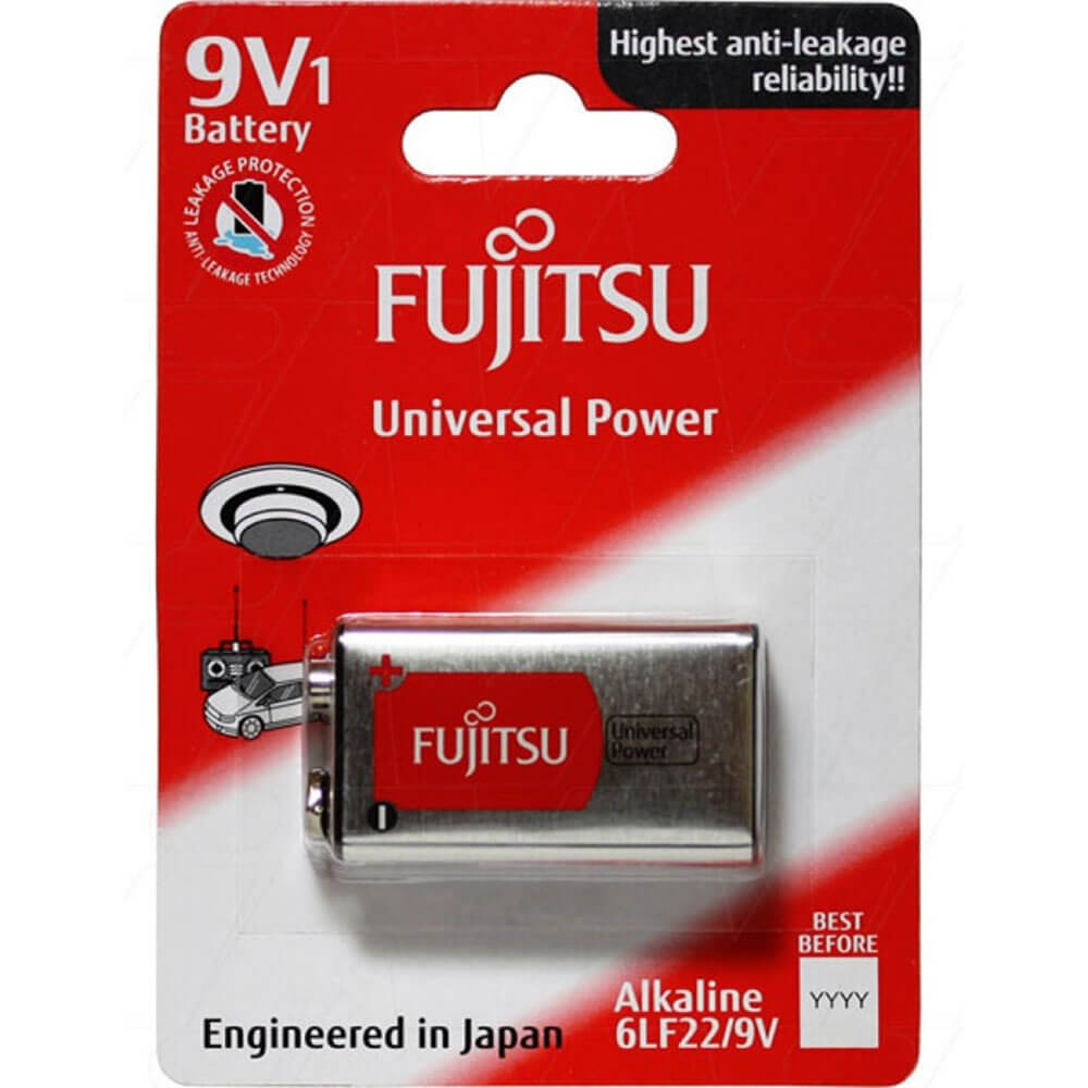 Fujitsu 9V Alkaline Universal Power Blister Pack