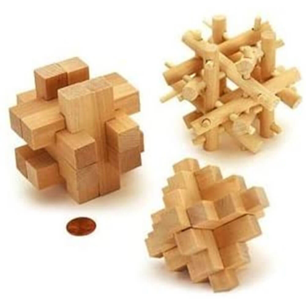 Cardinal Classic Brain Benders 3D Wood Puzzles