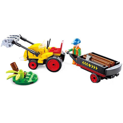 Sluban Building Blocks Town Log Trailer 110pcs