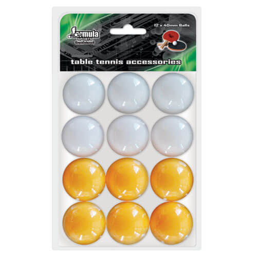 1 Star Table Tennis Balls White/Orange (Pack of 12)