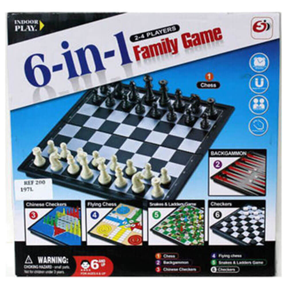 6-in-1 Magnetic Travel Compend Board Game