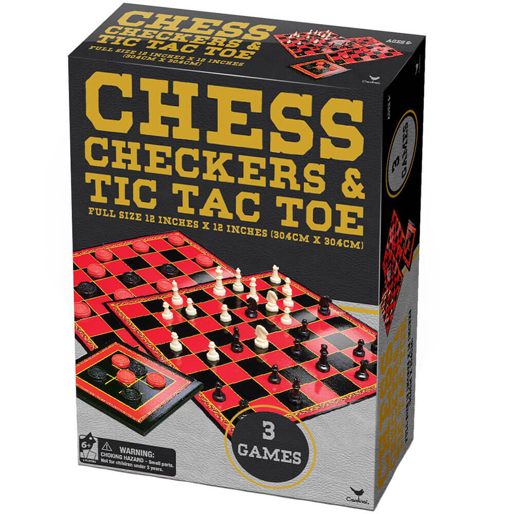 Cardinal Classic Games Chess Checkers Tic Tac Toe