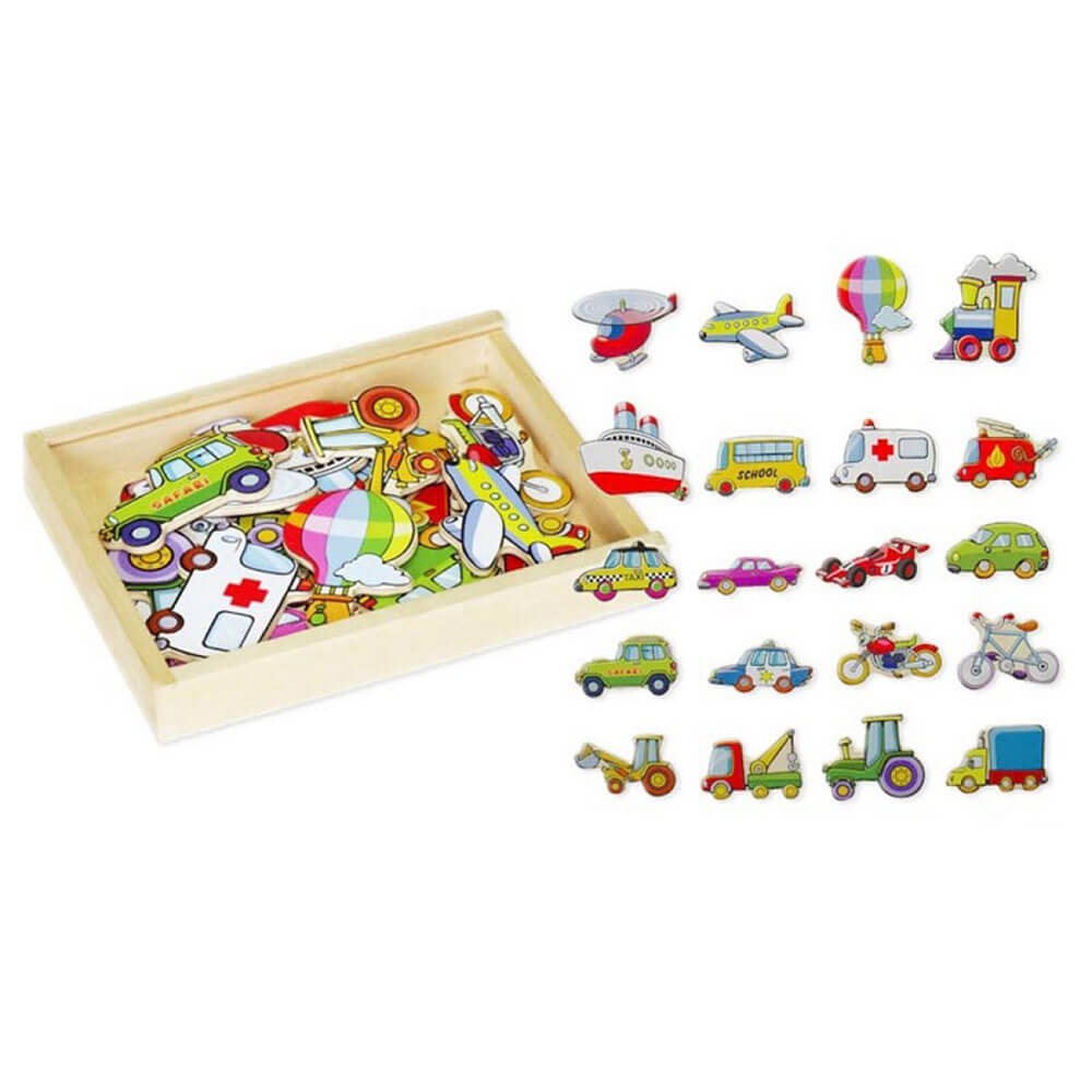 Magnetic Transport Wooden Box Puzzle 20pc