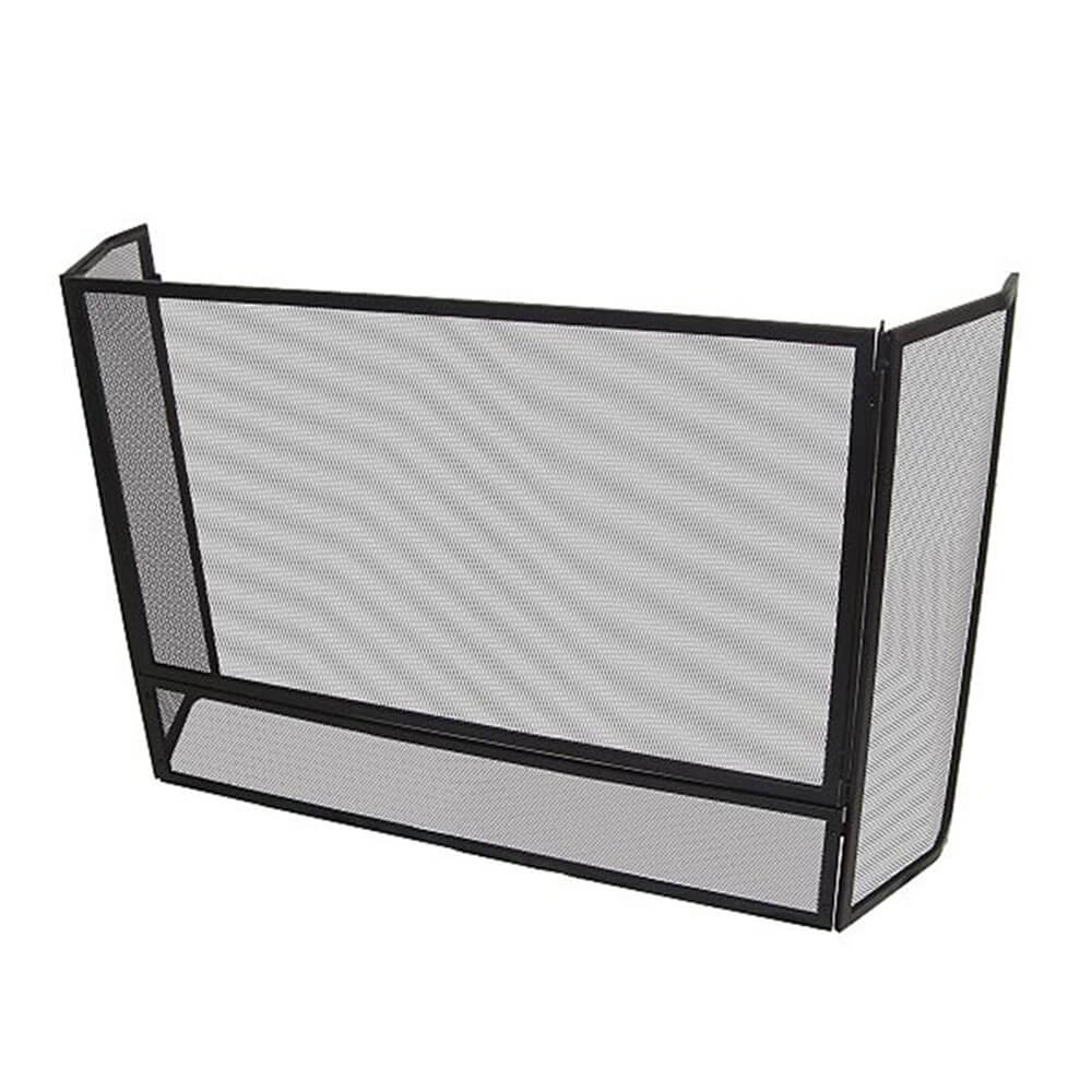 FireUp Large Black Inbuilt Mesh Guard w/ Gate (125x60cm)