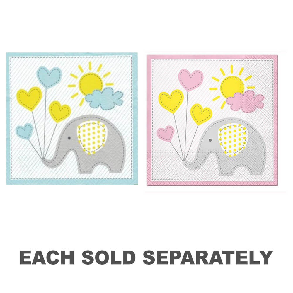 Paw Elephant Lunch Napkin 33cm (20pk)