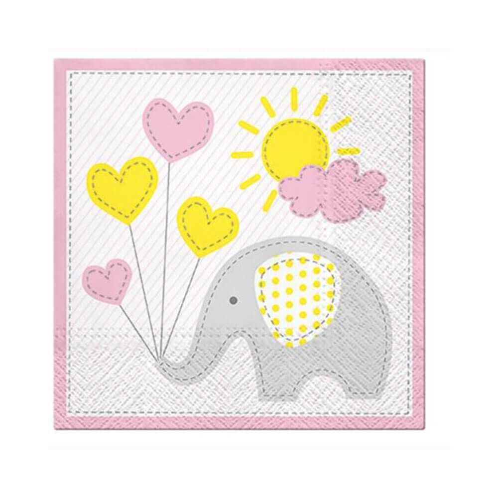 Paw Elephant Lunch Napkin 33cm (20pk)