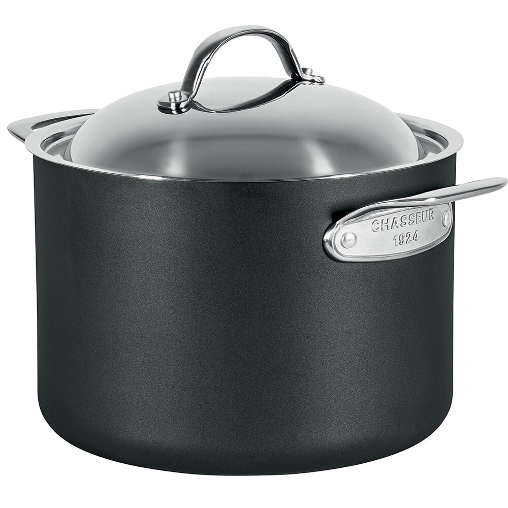 Chasseur Hard Anodised Stock Pot 7L