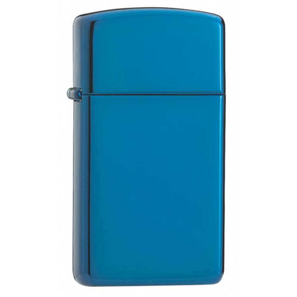 Zippo High Polished Slim Lighter (Blue)