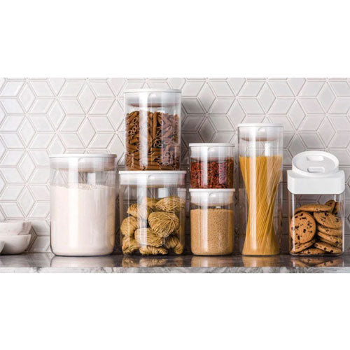 ClickClack Pantry Stack and Seal Store All (White/4200mL)