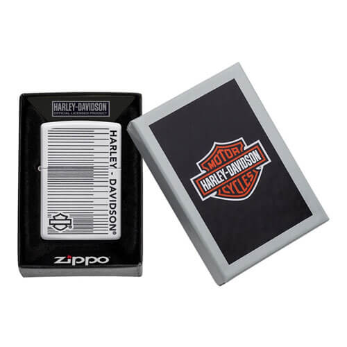 Zippo Harley Davidson White Matte Lighter