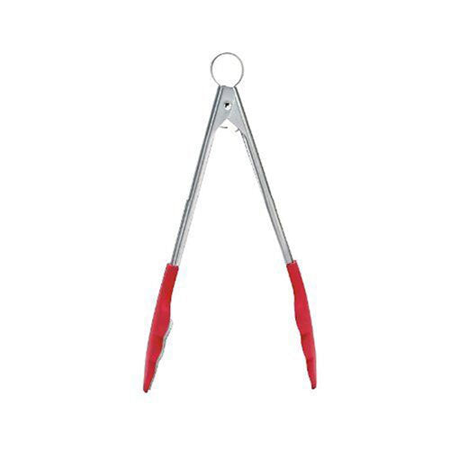 Cuisipro Silicone Tongs with Teeth (Red)