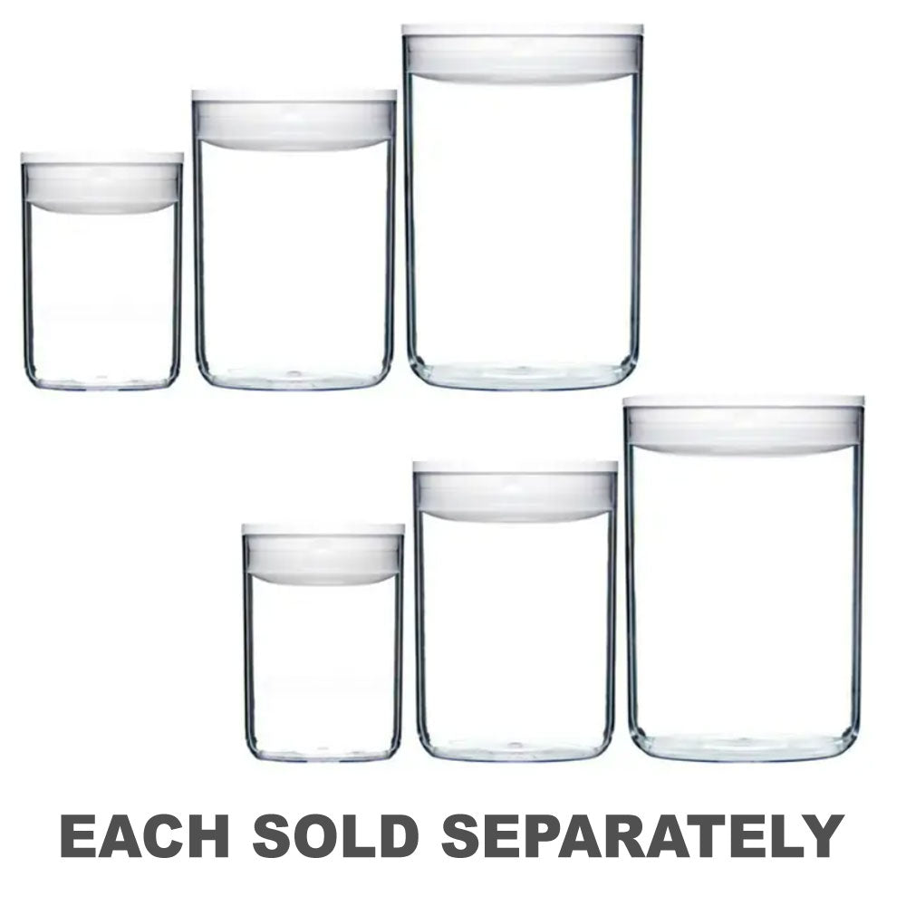 ClickClack Pantry Round Container 3pcs (White)